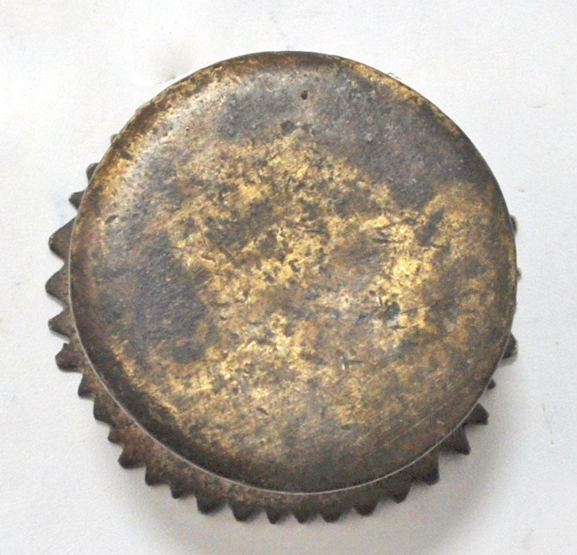Antique Brass Small Kum Kum Powder Tika Box Original Old Hand Crafted Engraved