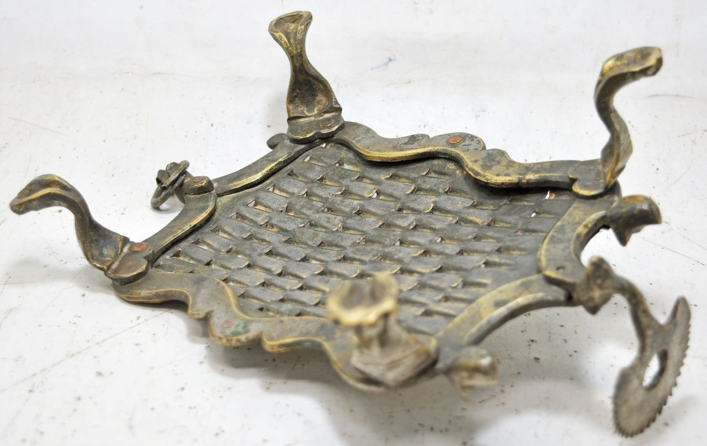 Antique Brass Kitchenware Grater Original Old Hand Crafted Engraved