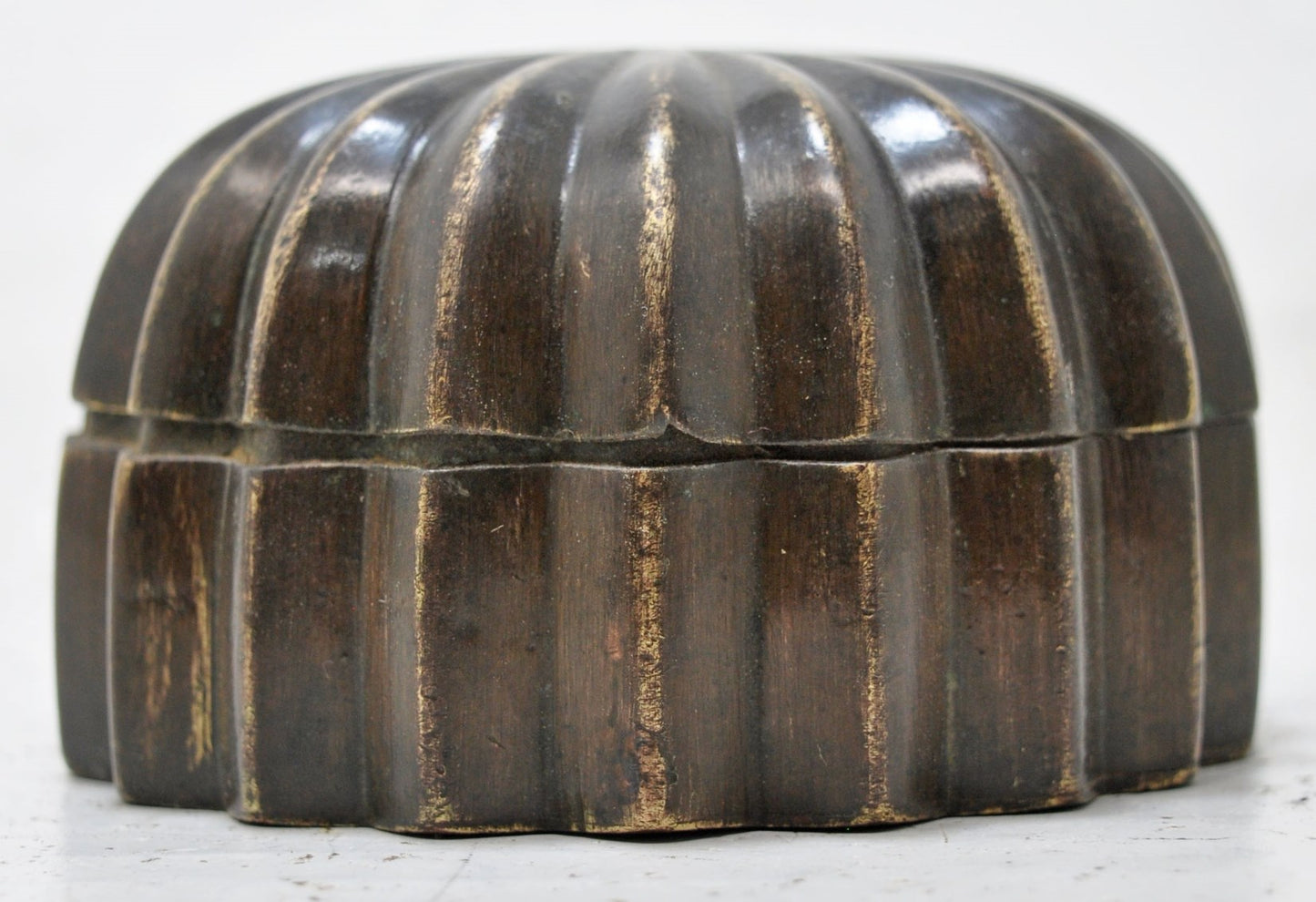 Antique Brass Melon Shaped Betel Nuts Supari Box Original Old Very Fine Quality