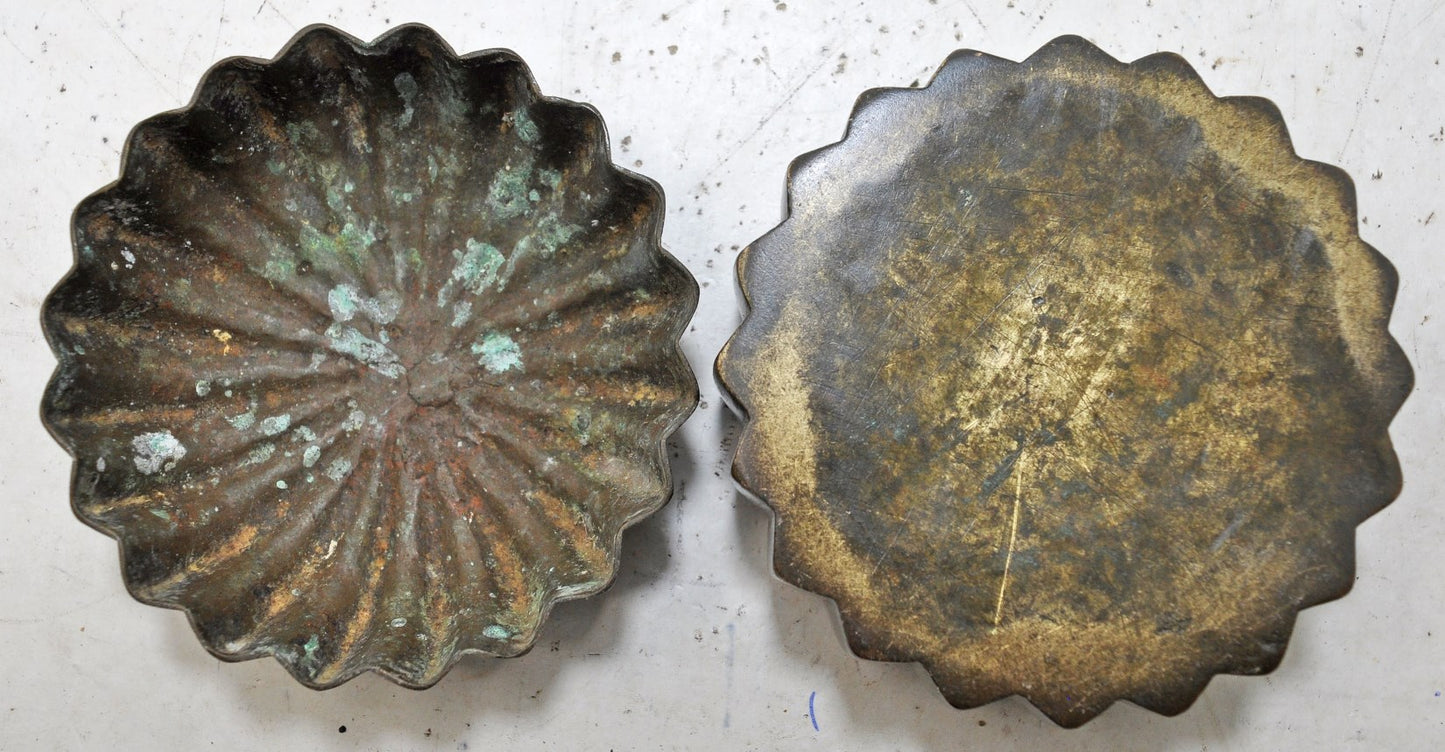 Antique Brass Melon Shaped Betel Nuts Supari Box Original Old Very Fine Quality