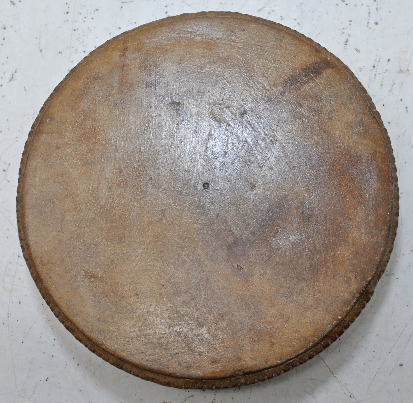 Antique Sand Stone Round Saffron Grinding Plate Original Old Hand Carved