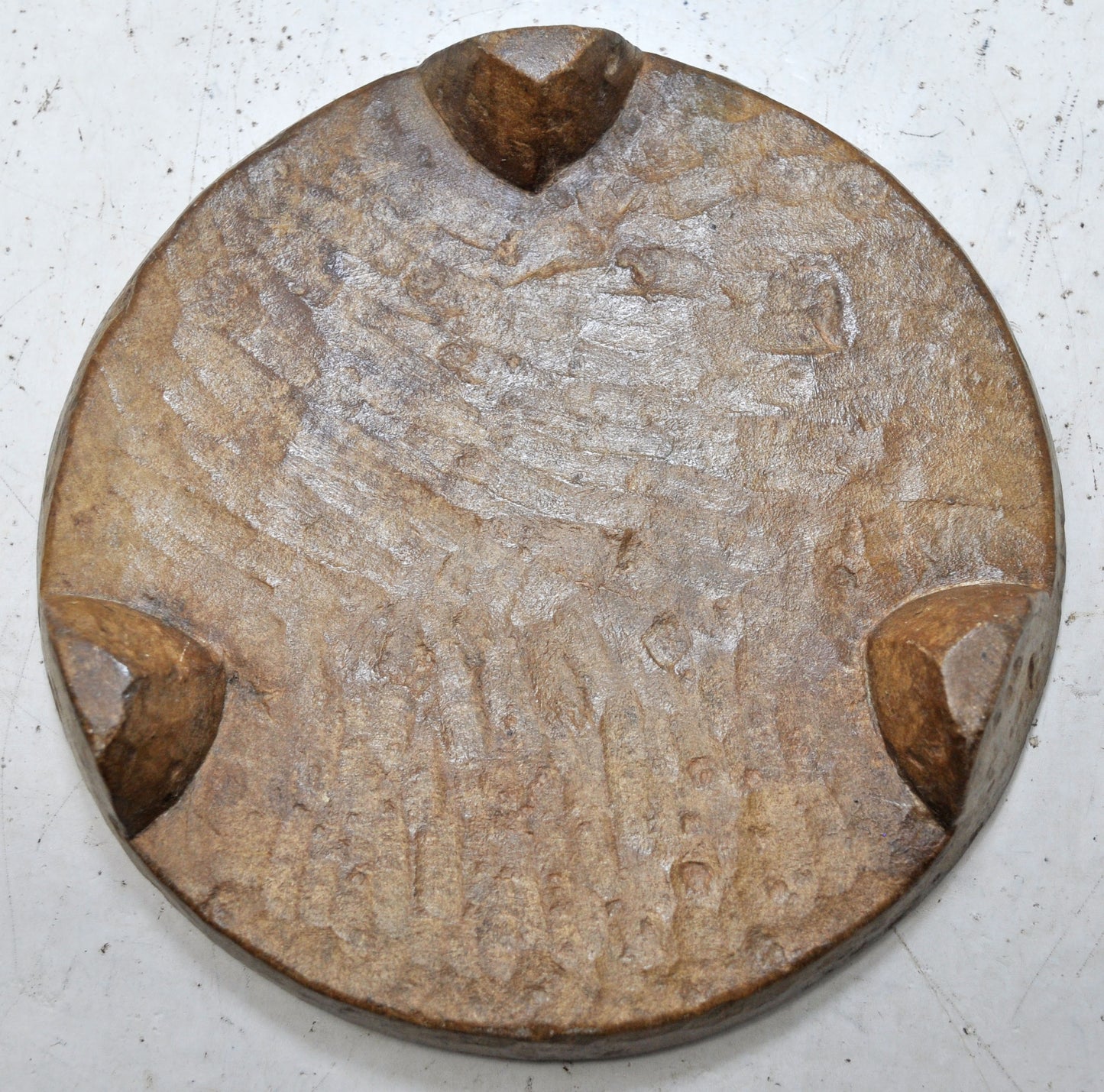 Antique Sand Stone Round Saffron Grinding Plate Original Old Hand Carved