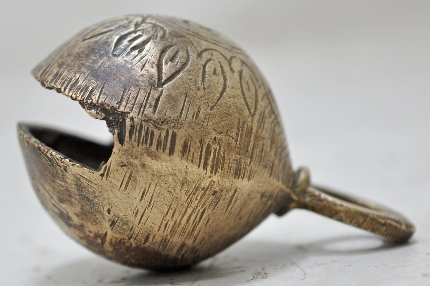 Antique Brass Small Animals Cow Bell Original Old Hand Crafted Engraved