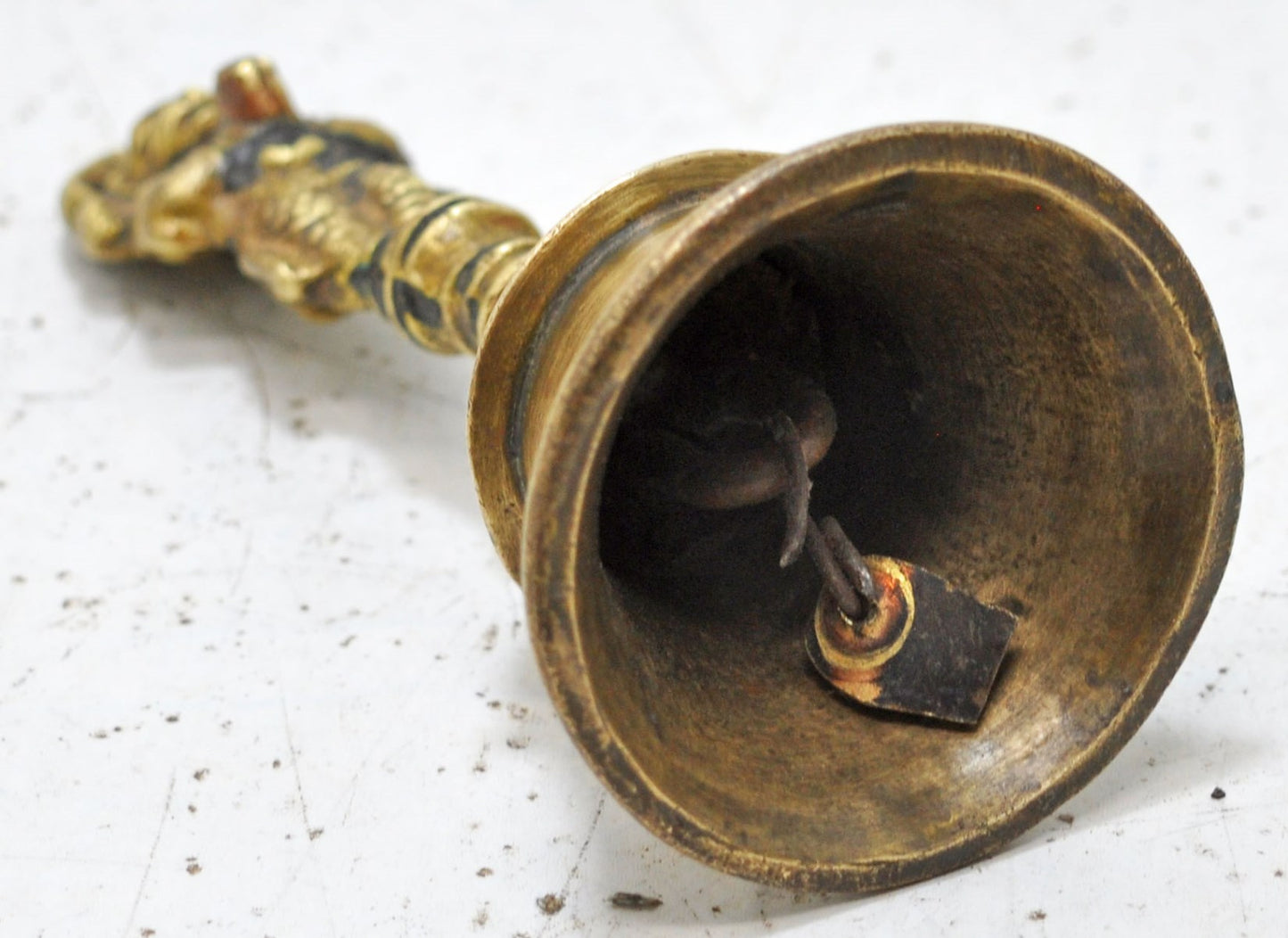 Antique Brass God Hanumana Temple Aarti Bell Original Old Hand Crafted Engraved