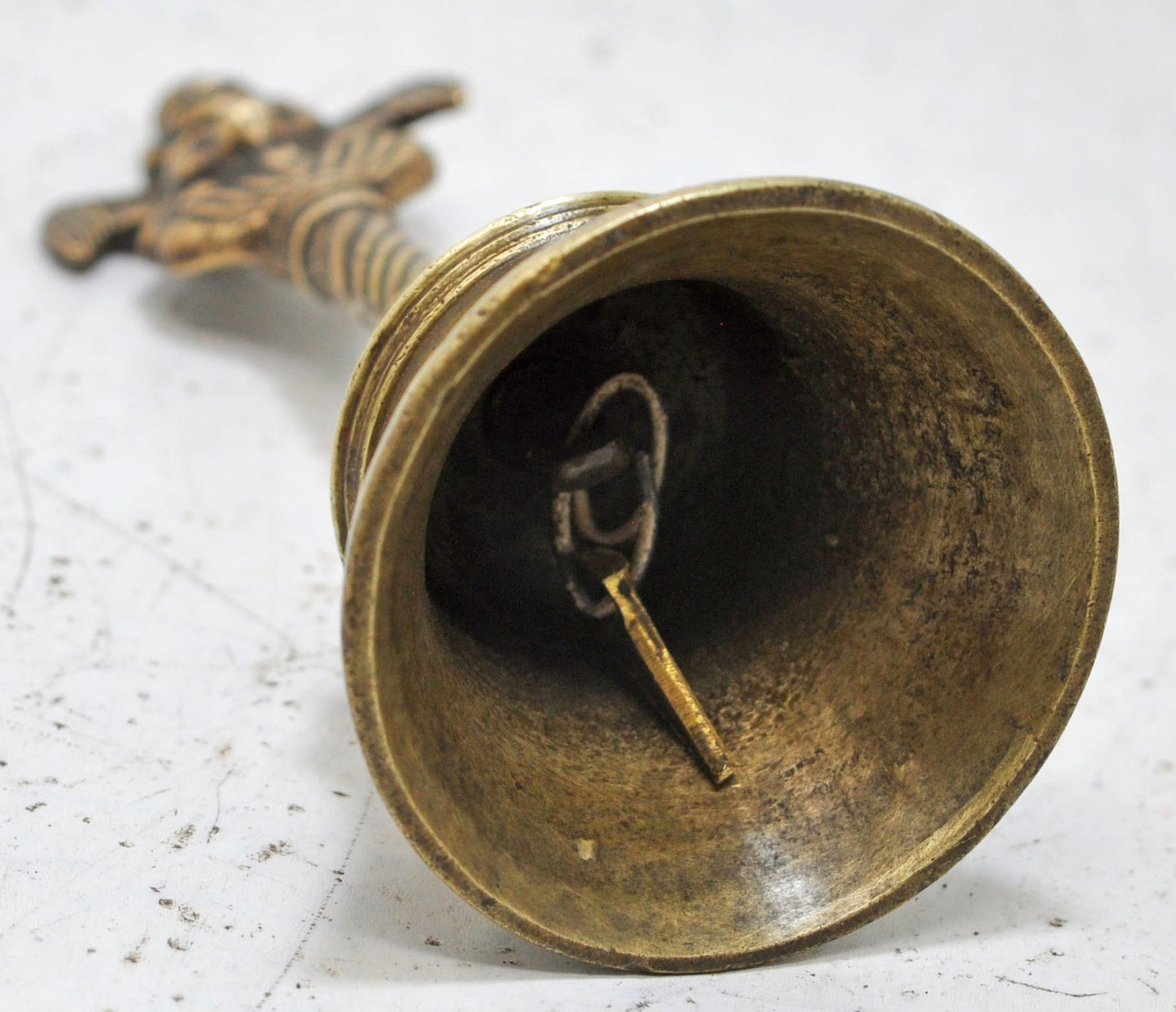 Antique Brass Garuda Temple Aarti Bell Original Old Hand Crafted Engraved