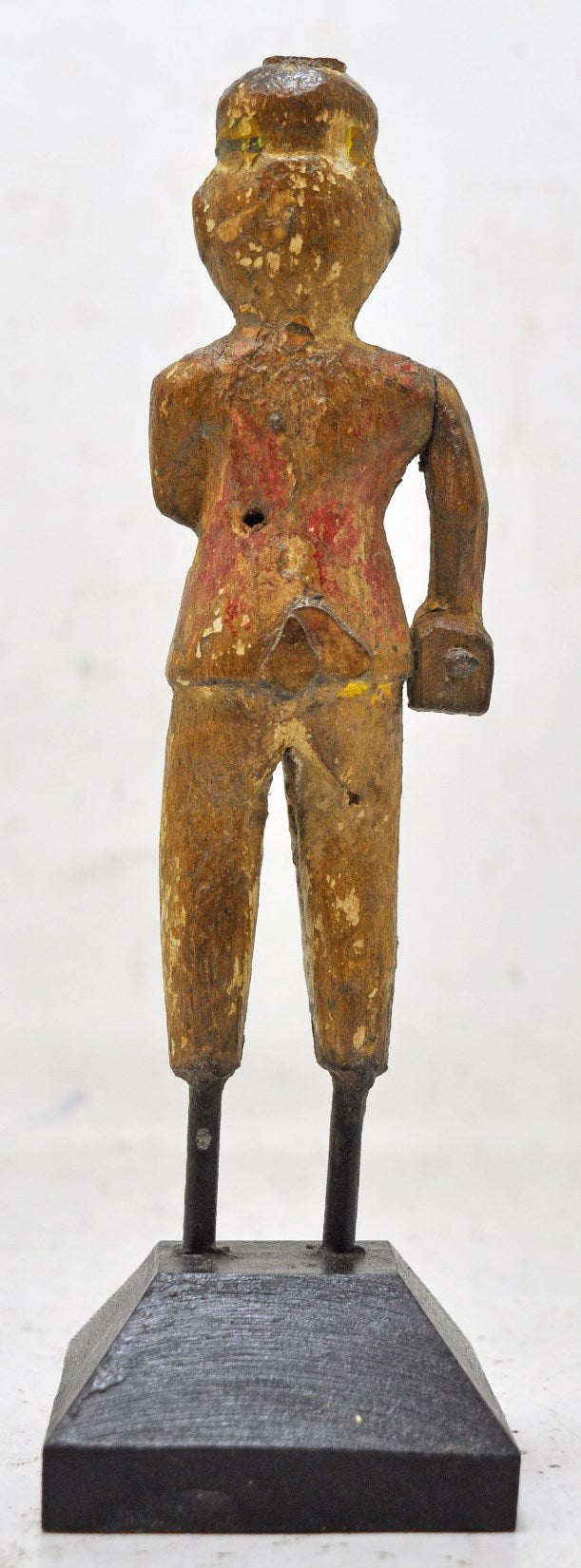Antique Wooden Woman Figurine Orignal Old Hand Carved Painted