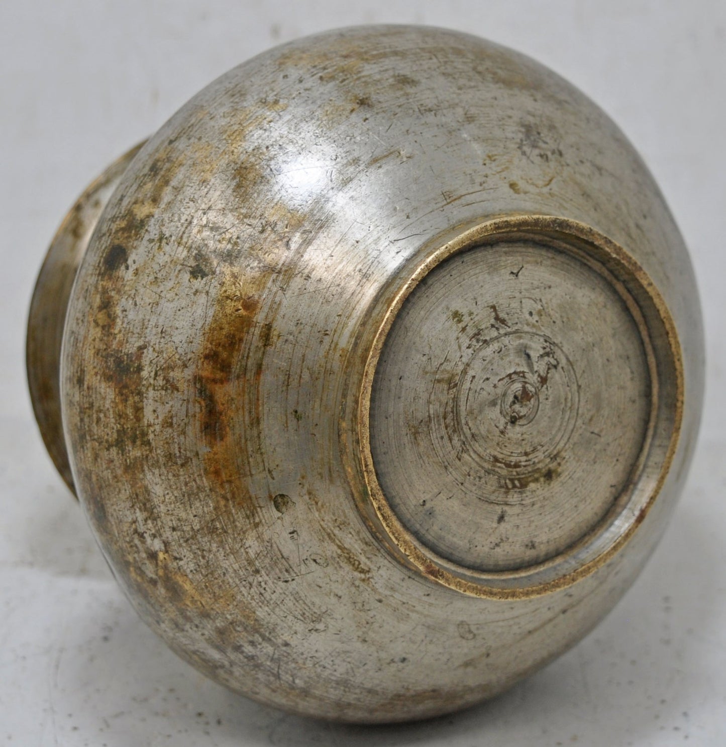 Antique Brass Water Drinking Lota Pot Original Old Hand Crafted Nickel Coated