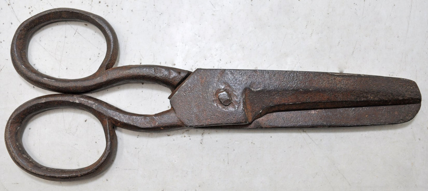 Antique Iron Long Tailors Scissors Original Old Hand Crafted