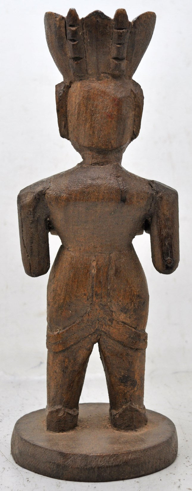 Antique Wooden Large Size Musician Man Figurine Original Old Fine Hand Carved