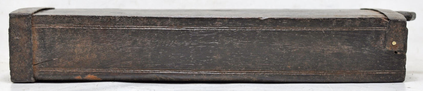 Antique Wooden Measuring Scale Storage Box Original Old Hand Carved