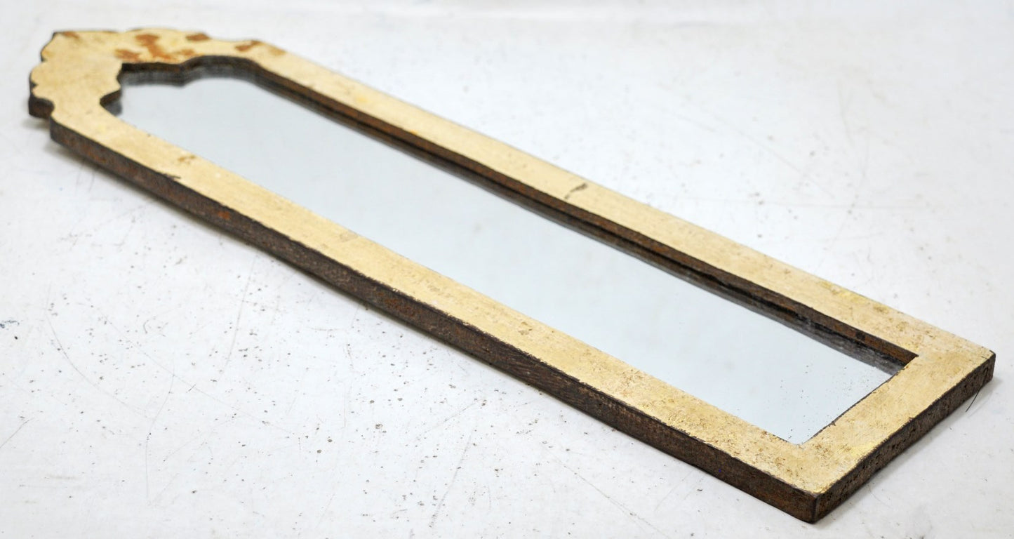 Salvage Reclaimed Wood Wall Décor Arch Shaped Mirror Frame Rustic Polychrome