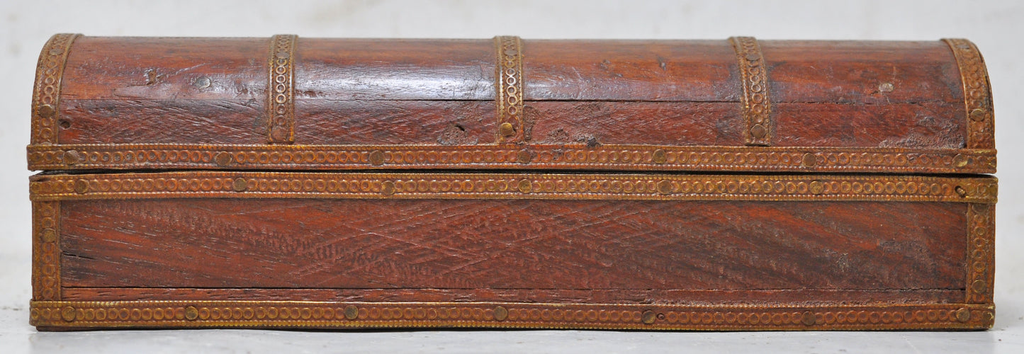 Vintage Wooden Small Pencil Stationary Box Original Old Hand Crafted