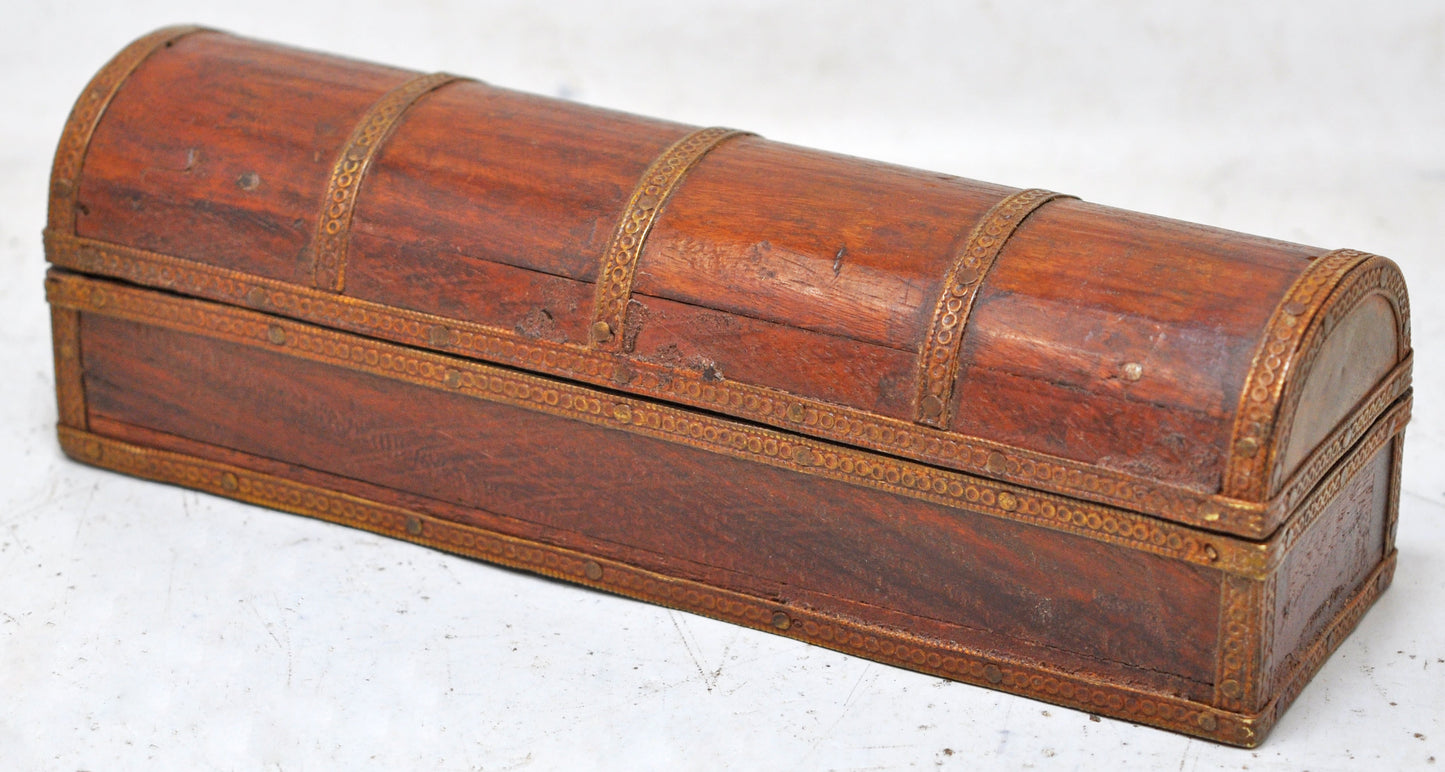 Vintage Wooden Small Pencil Stationary Box Original Old Hand Crafted