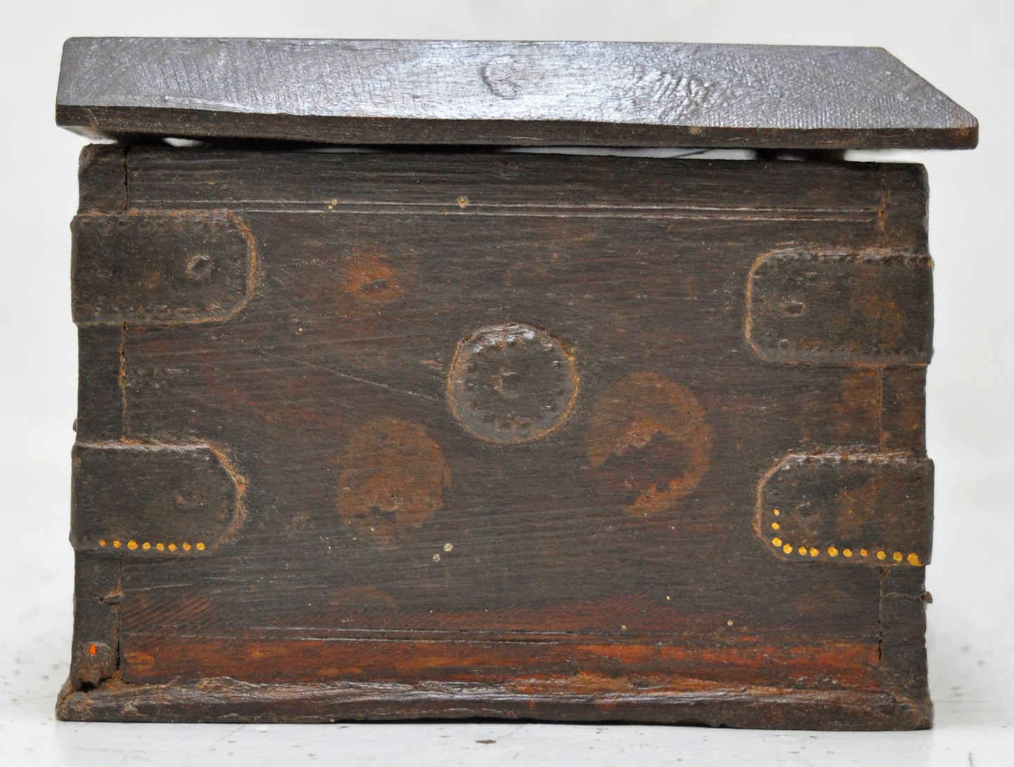 Antique Wooden Pencil Stationary Box Original Old Hand Crafted Brass Fitted