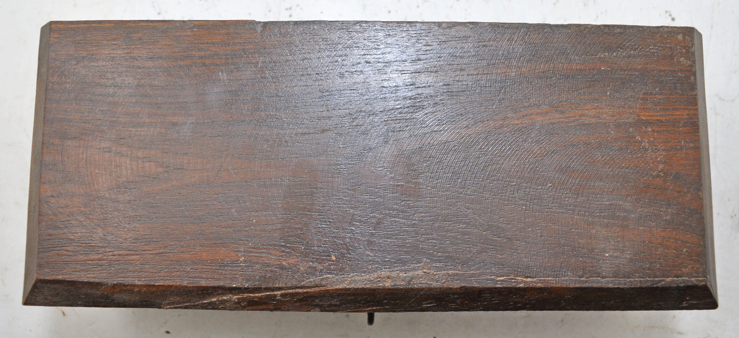 Antique Wooden Pencil Stationary Box Original Old Hand Crafted Brass Fitted
