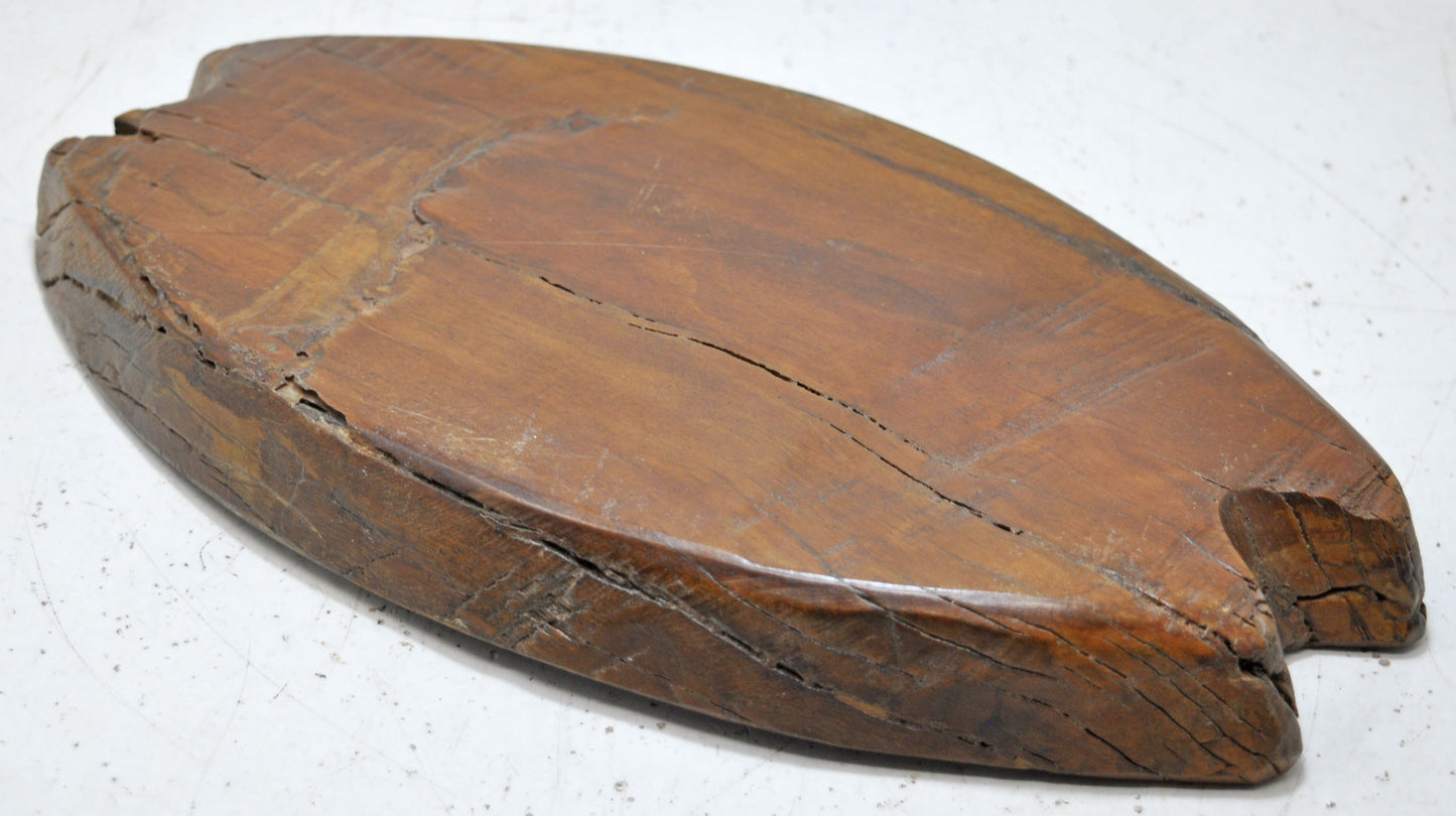 Vintage Wooden Oval Serving Plate Tray Original Old Hand Carved