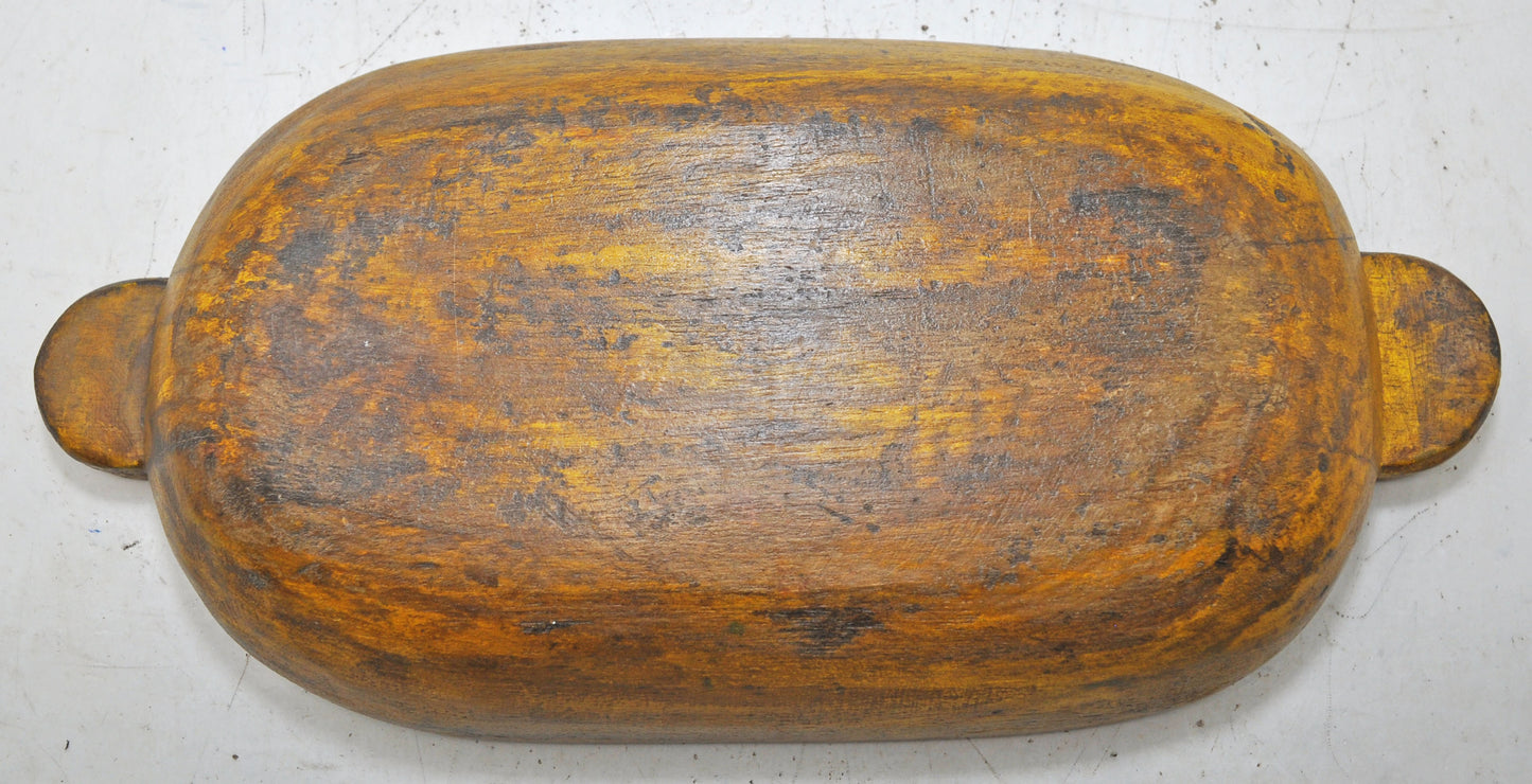 Vintage Wooden Oval Serving Plate Tray Original Old Hand Carved