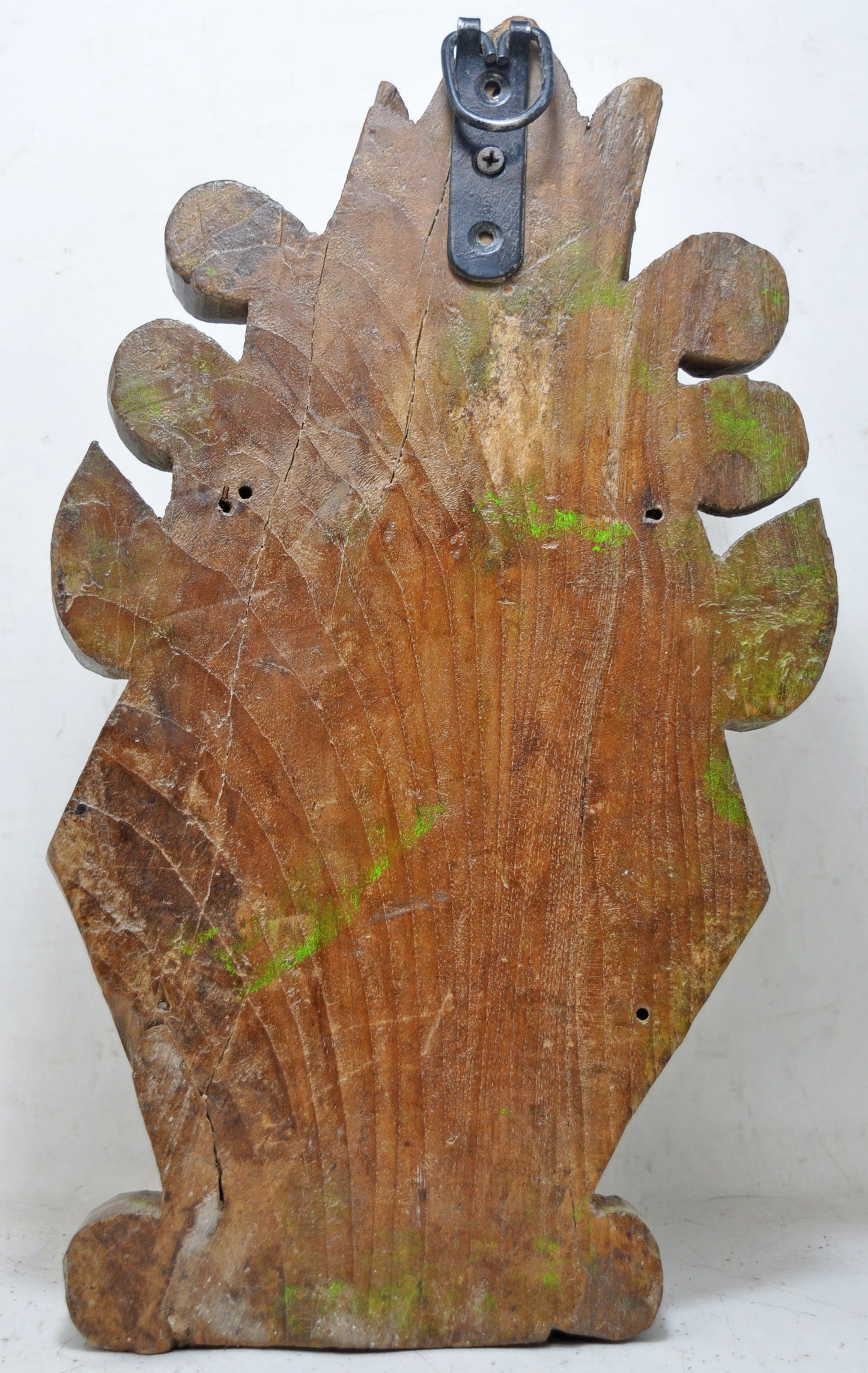 Antique Wooden Wall Hanging Man Head Bust Figurine Original Old Hand Carved