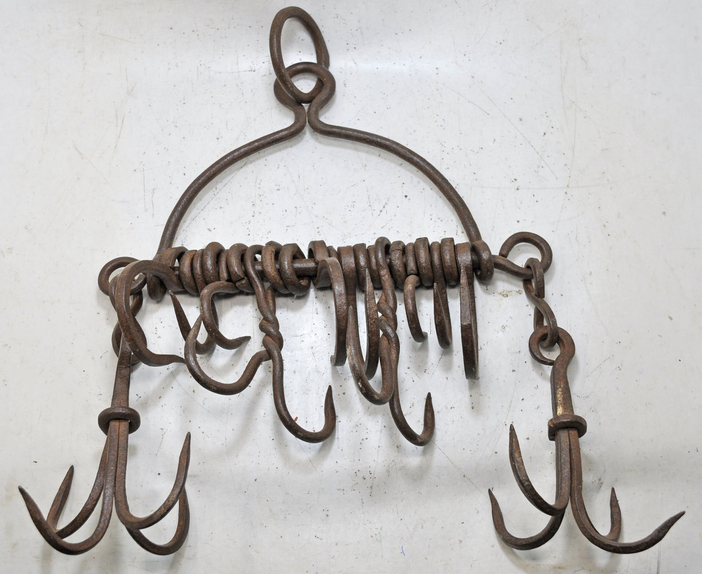 Antique Iron Well Water Bucket Fetching Hooks Original Old Hand Crafted