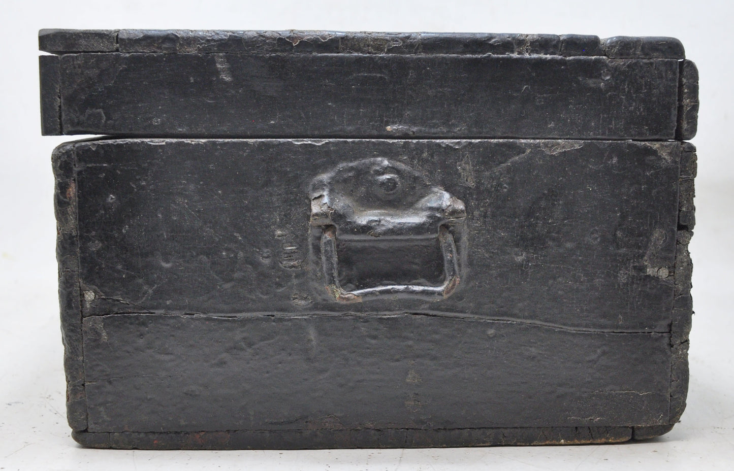 Antique Wooden Large Merchants Cash Chest Box Original Old Hand Crafted