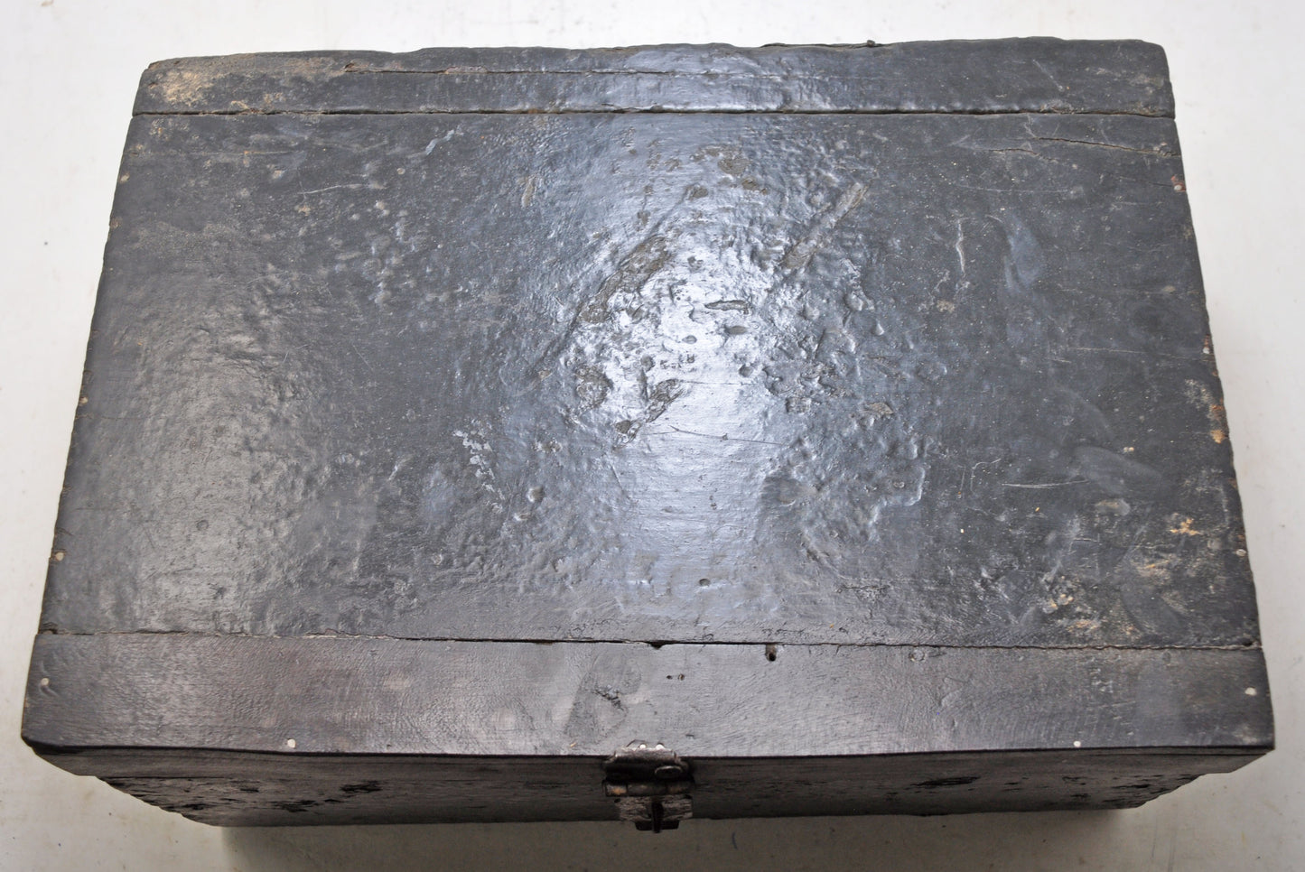 Antique Wooden Large Merchants Cash Chest Box Original Old Hand Crafted