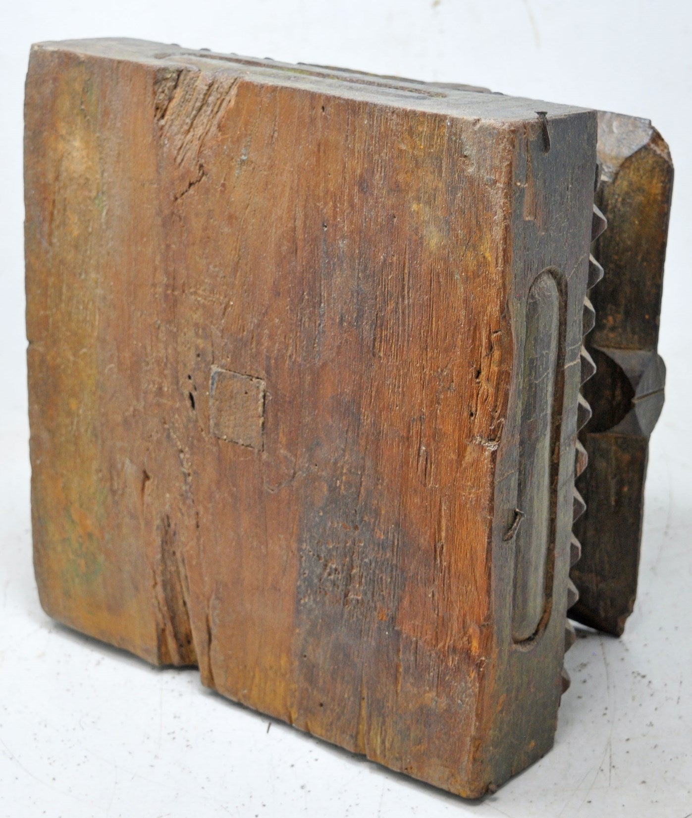 Antique Wooden Pillar Column Base Candle Holder Original Old Hand Carved