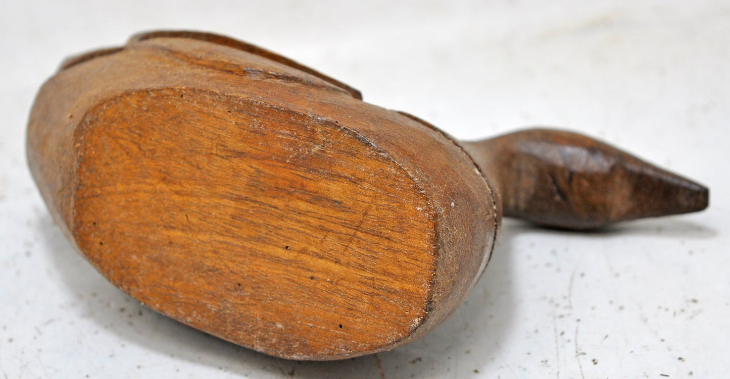 Vintage Wooden Bird Figurine Original Old Hand Carved Painted