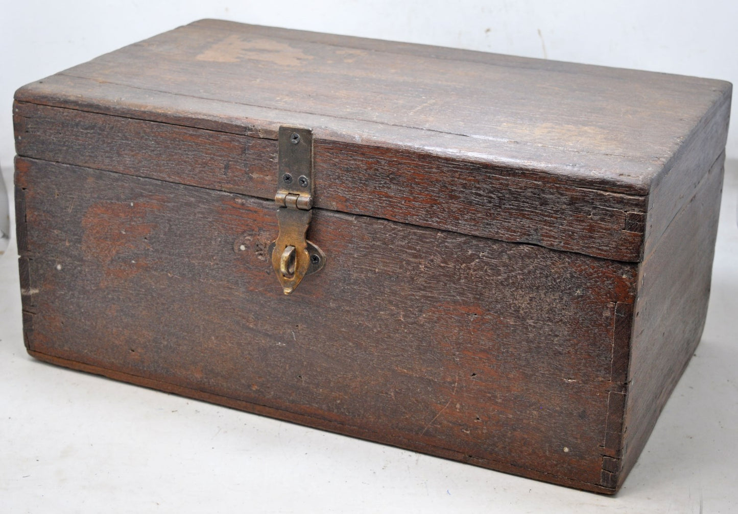 Antique Wooden Large Shopkeepers Cash Money Chest Box Original Old Hand Crafted