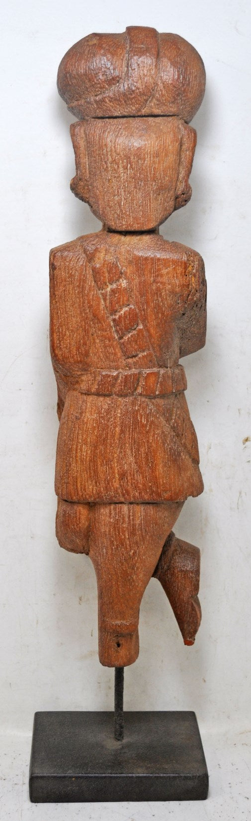 Antique Wooden Large Watchman Statue Figurine Original Old Fine Hand Carved