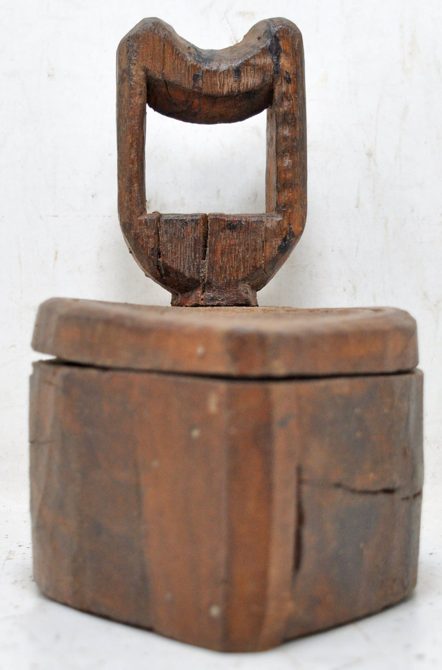 Antique Wooden Kitchenware Spice Box Original Old Fine Hand Carved