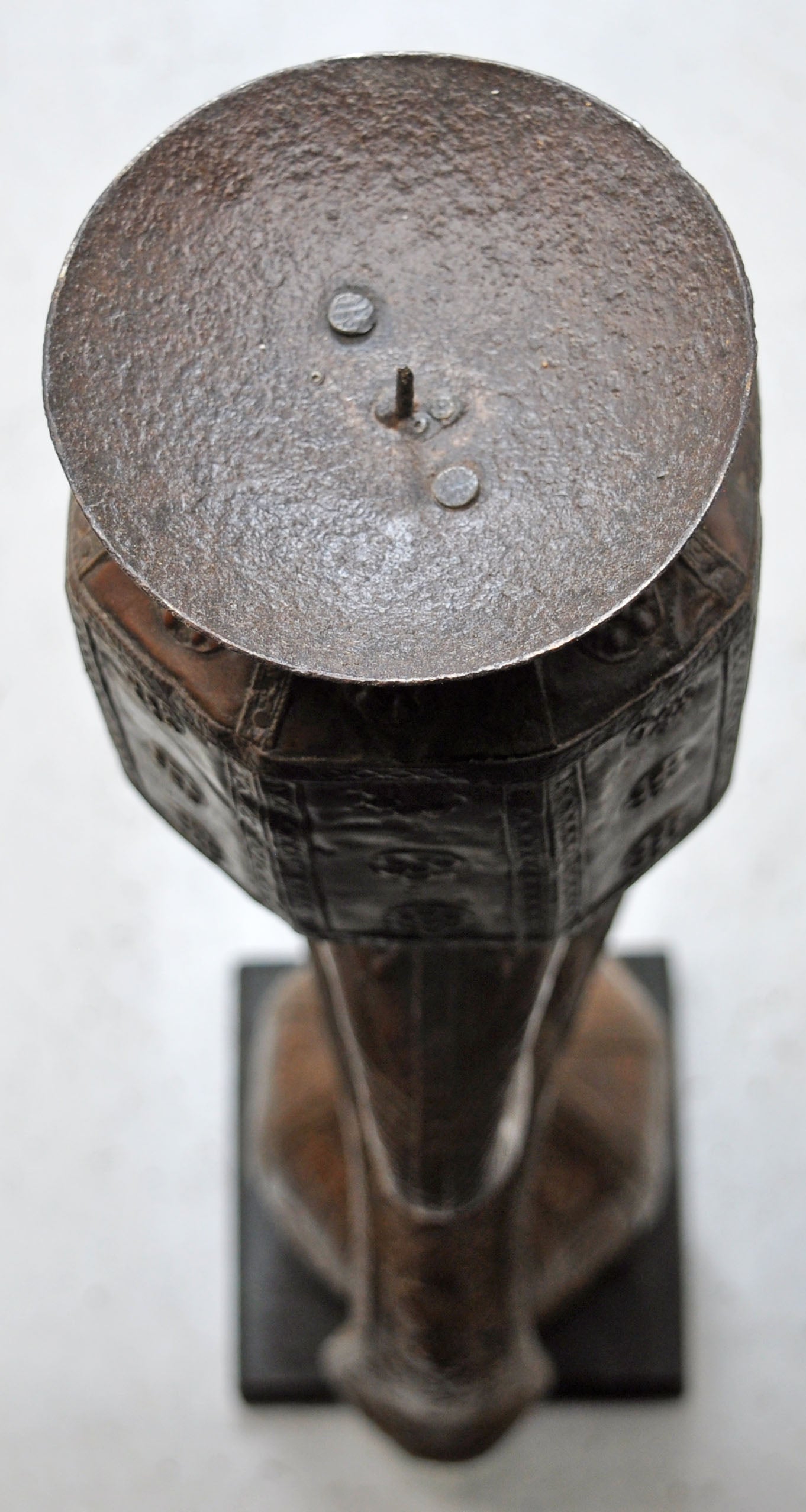 Antique Wooden Peacock Design Leg Candle Holder Stand Original Old Brass Fitted