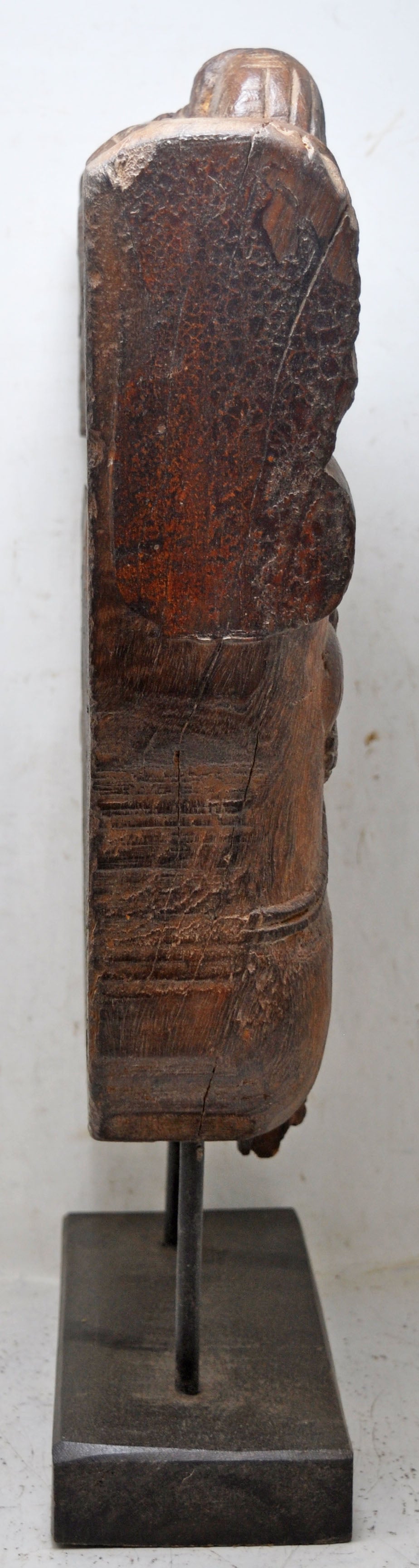 Antique Wooden Man Woman Erotic Figurine on Stand Original Old Very Fine Carved