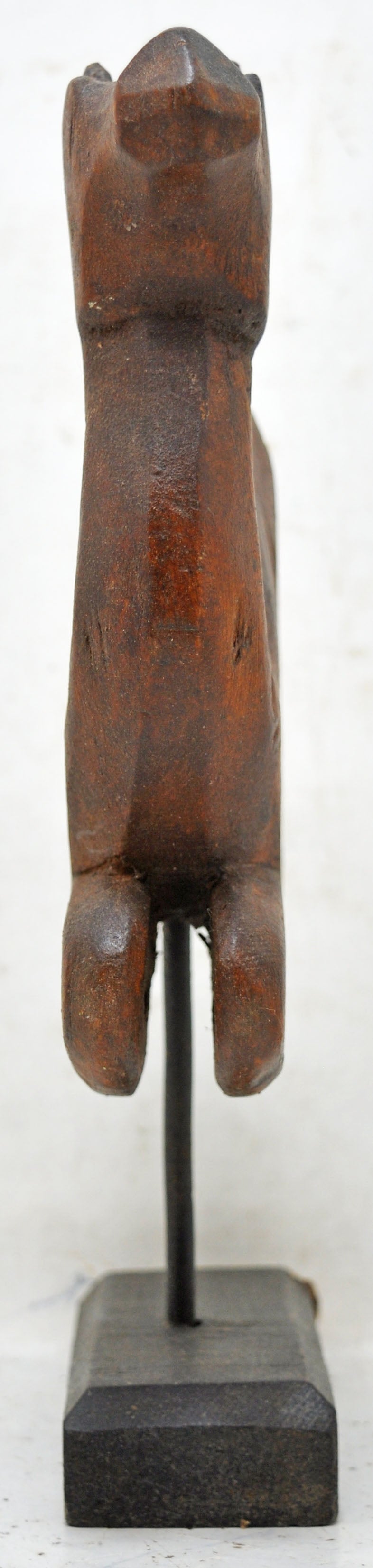 Vintage Wooden Camel Figurine on Stand Original Old Hand Carved