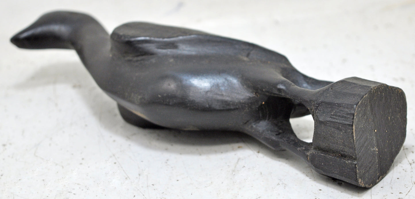 Vintage Wooden Bird Figurine Original Old Hand Carved