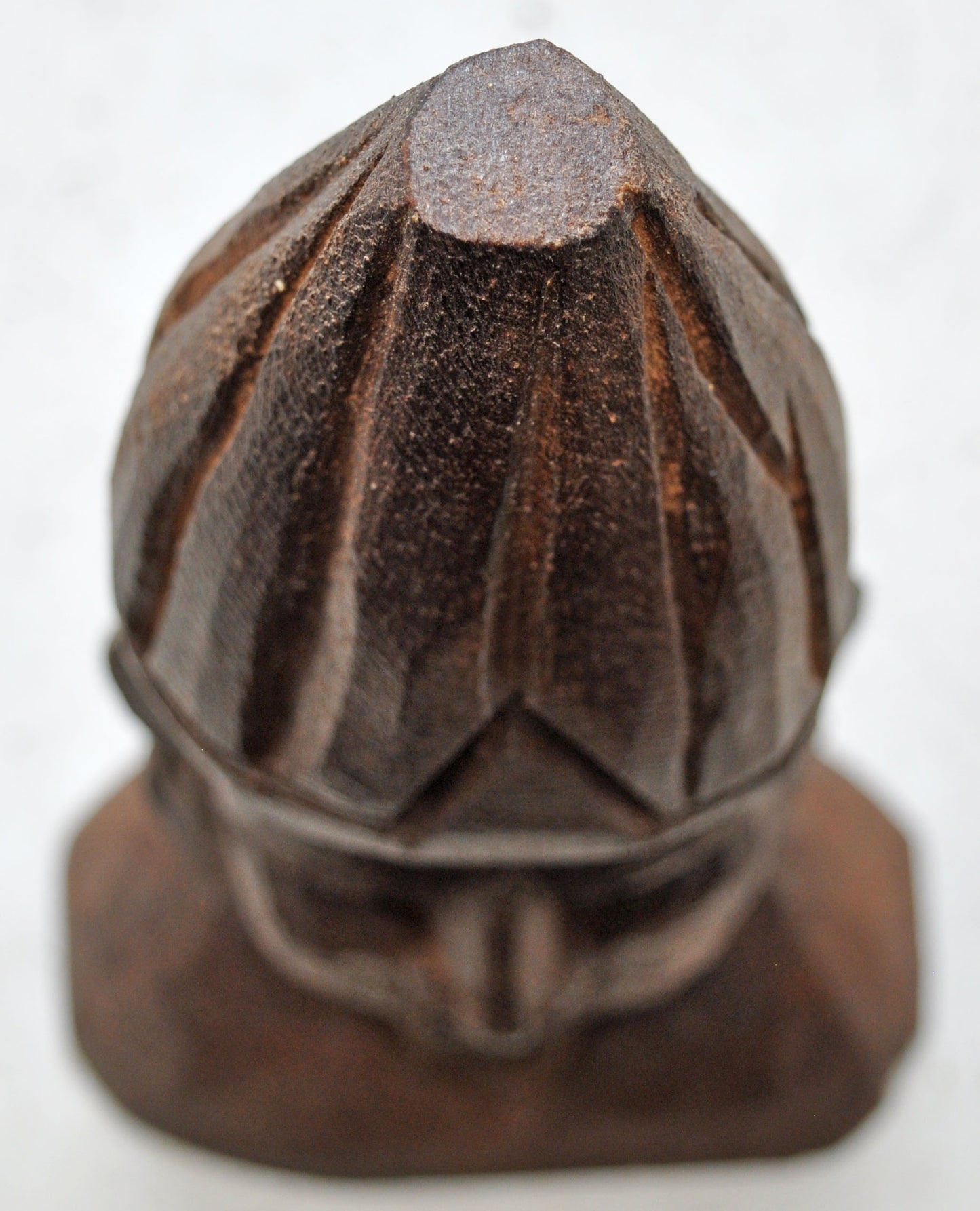 Antique Wooden Half Man Figurine Original Old Fine Hand Carved
