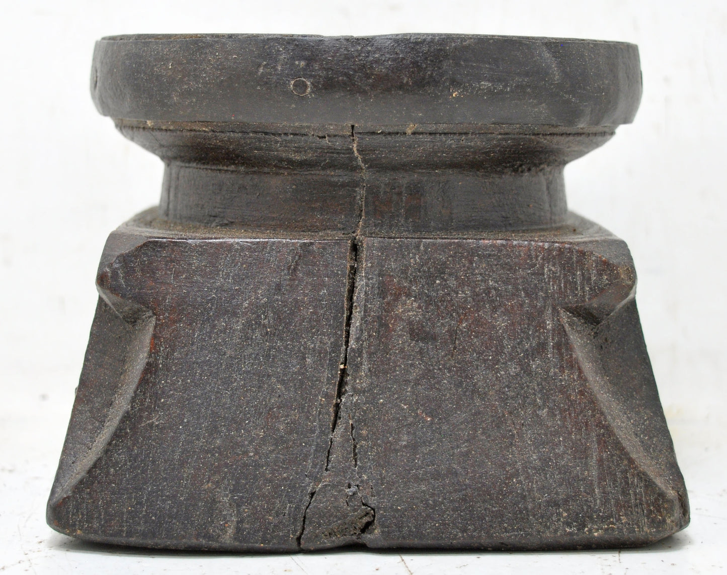 Antique Wooden Agricultural Seed Holder Bijni Original Old Hand Carved