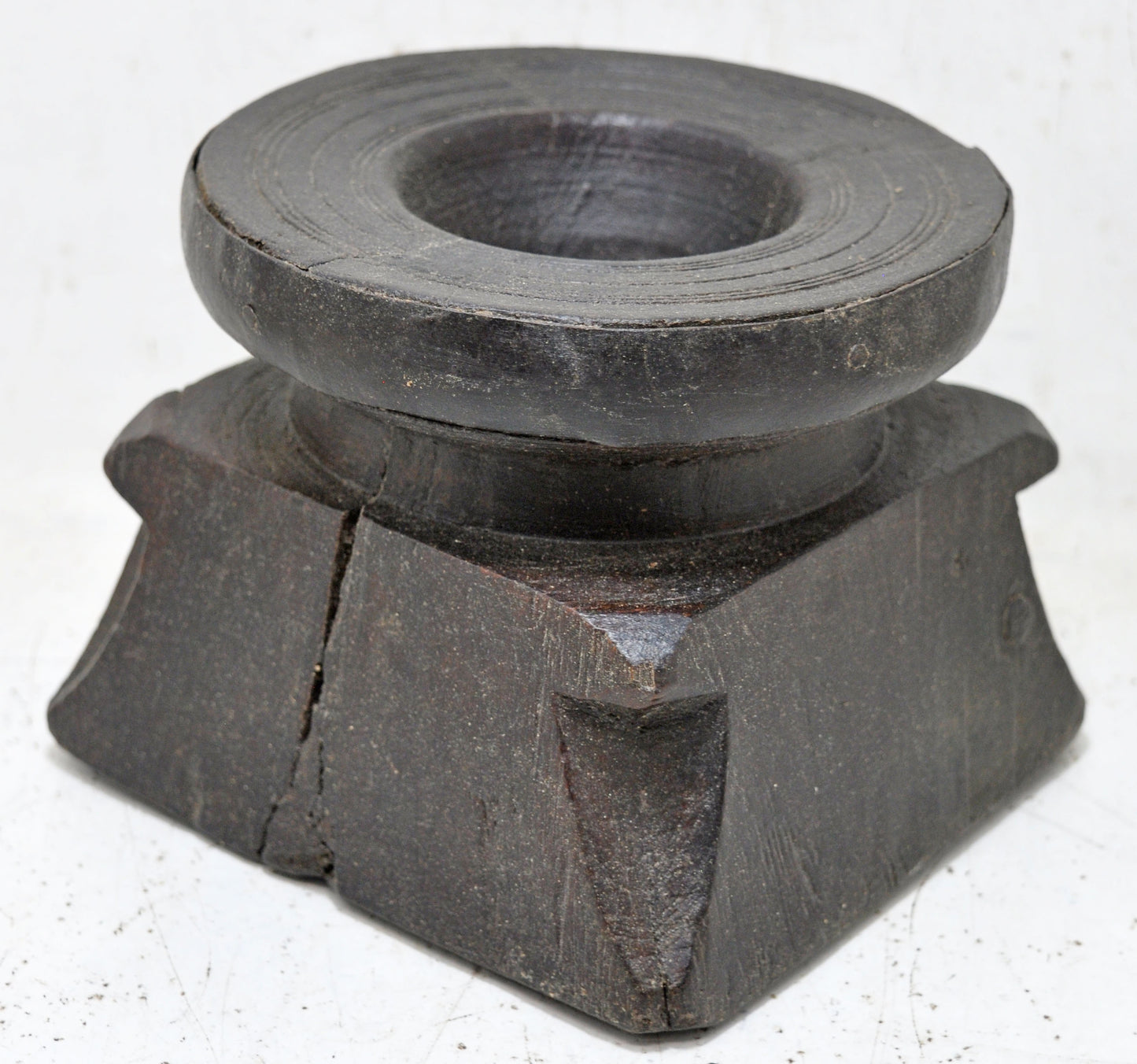 Antique Wooden Agricultural Seed Holder Bijni Original Old Hand Carved