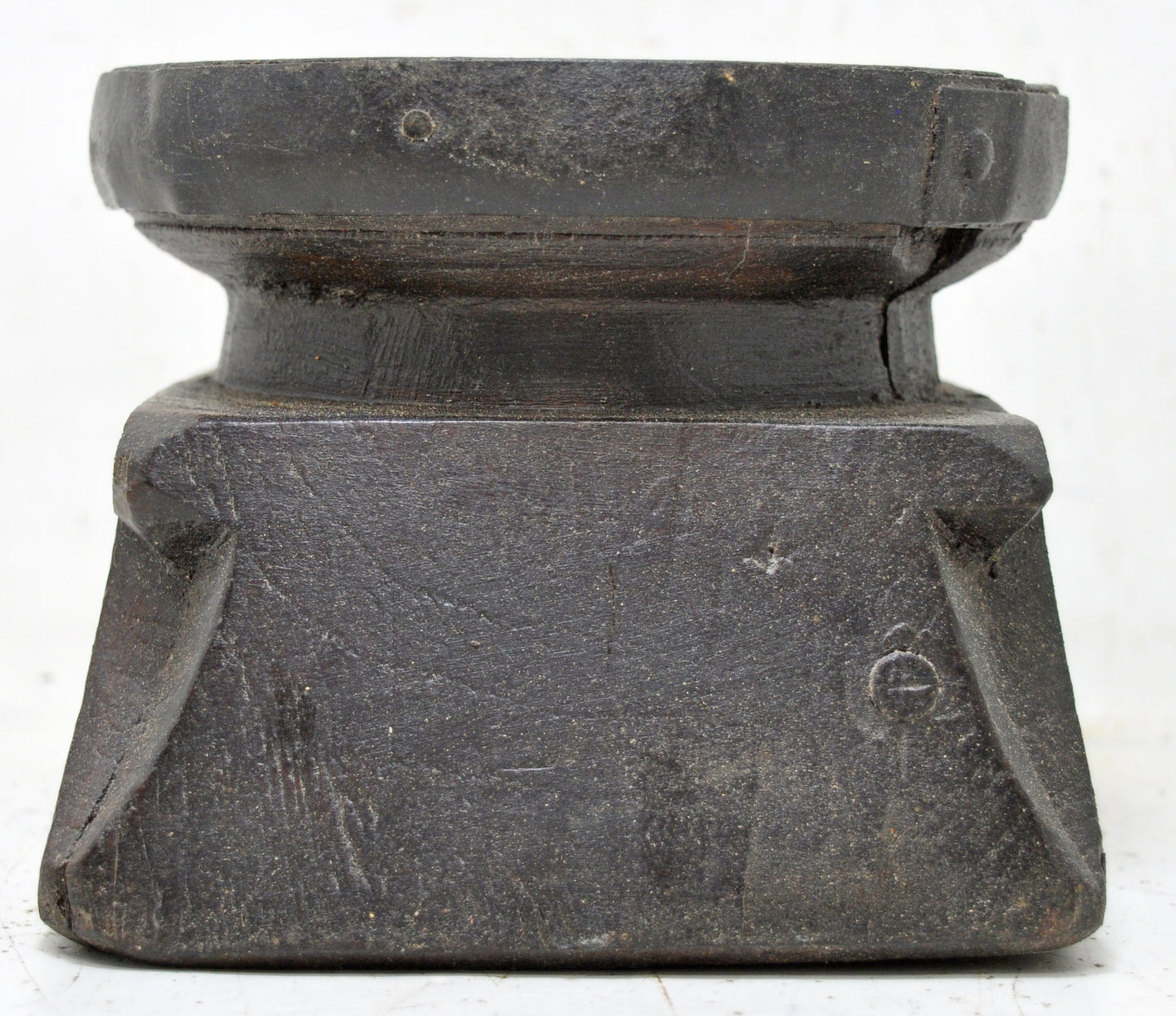 Antique Wooden Agricultural Seed Holder Bijni Original Old Hand Carved