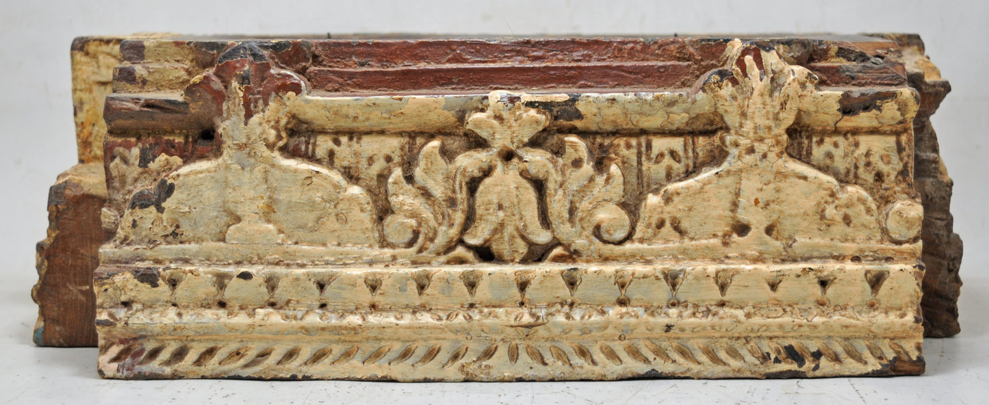 Antique Wooden Carving Block Base Candle Holder Original Old Very Fine Carved