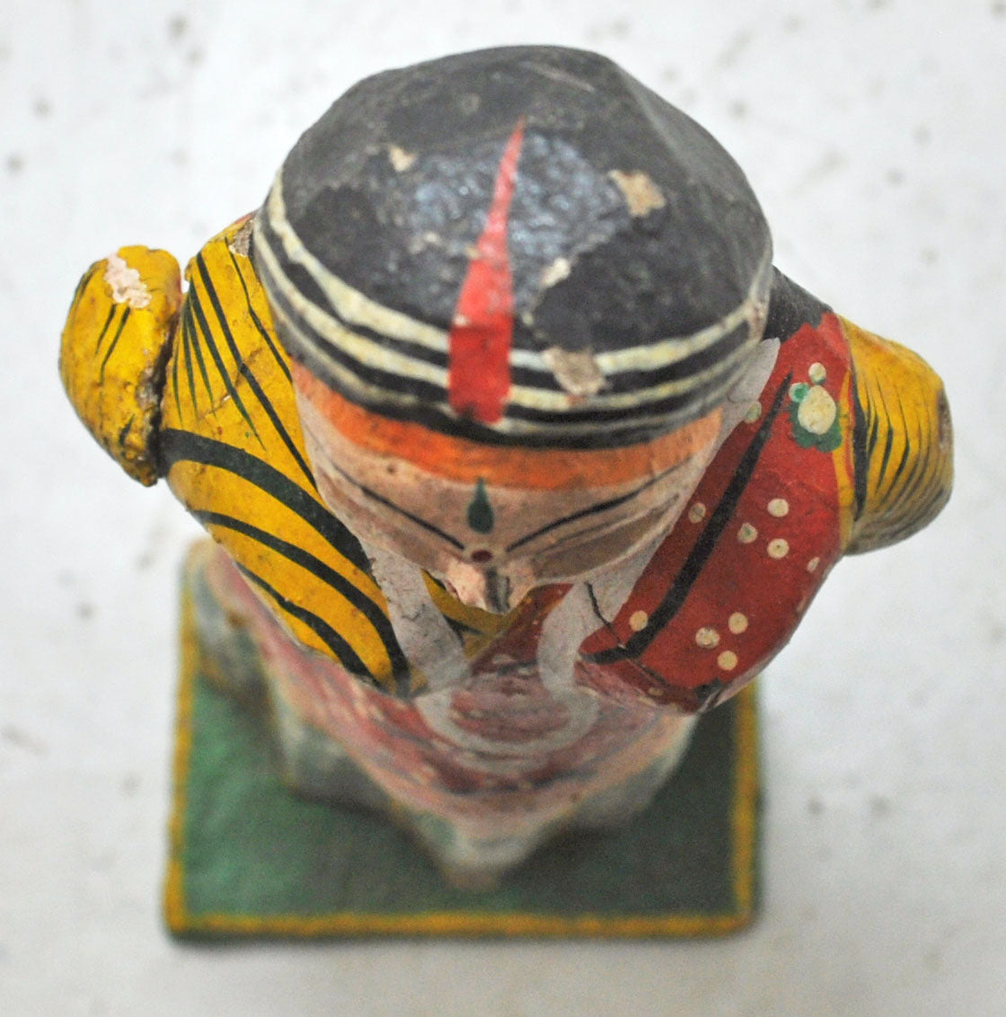 Vintage Wooden Ethnic Woman Lady Figurine Original Old Hand Carved Painted