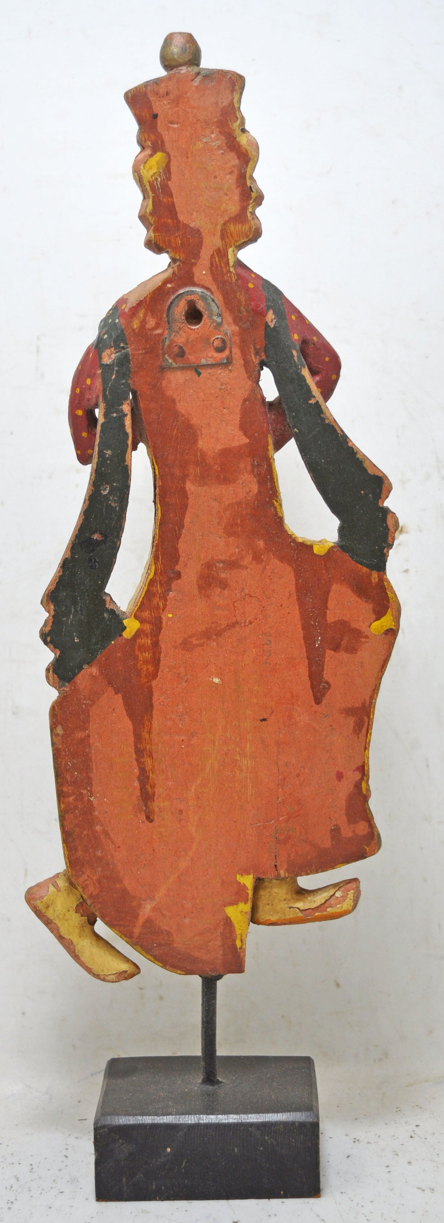 Vintage Wooden Ethnic Woman Lady Figurine Original Old Hand Carved Painted