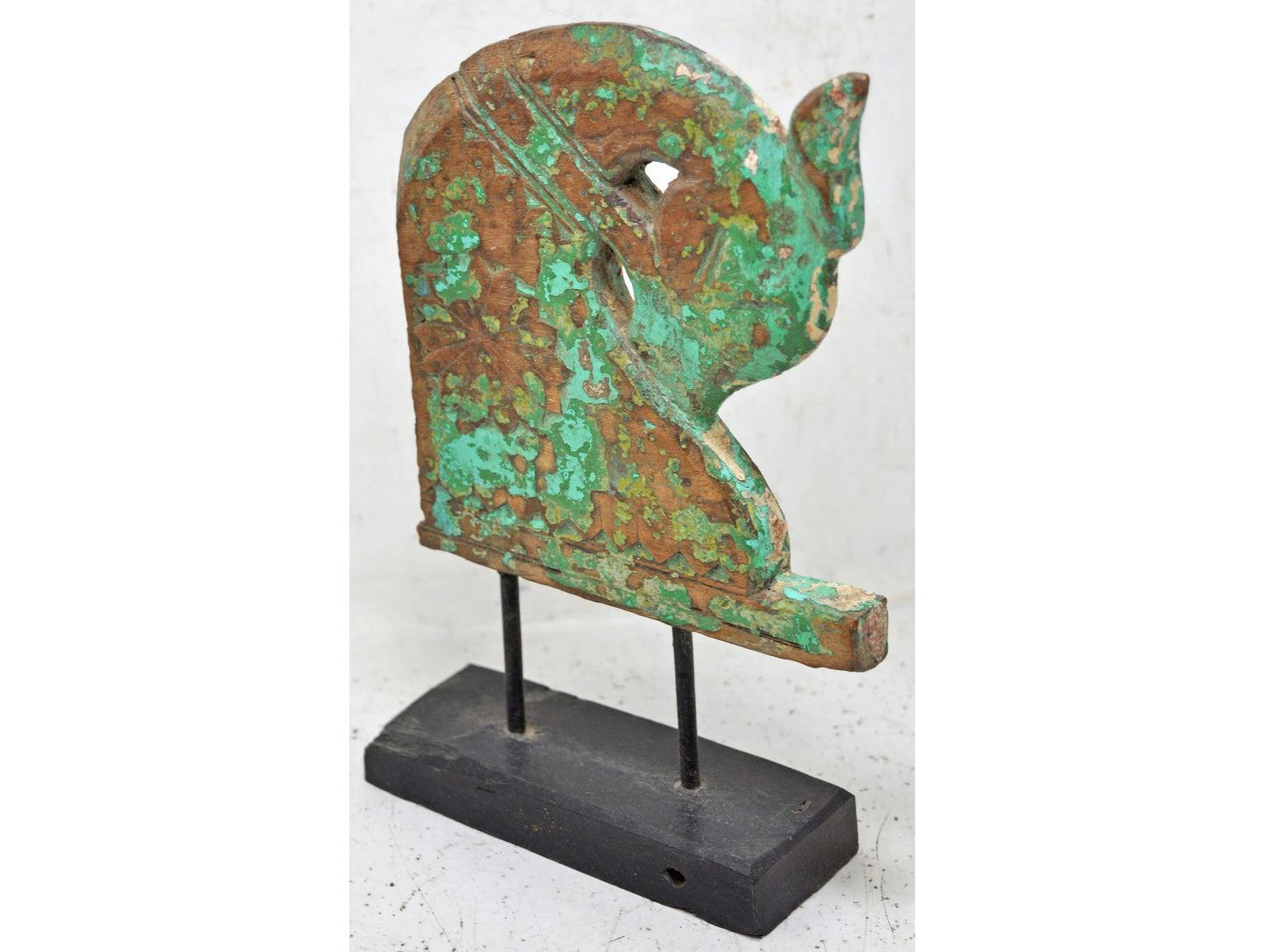 Antique Wooden Horse Head Bust Figurine Original Old Hand Carved
