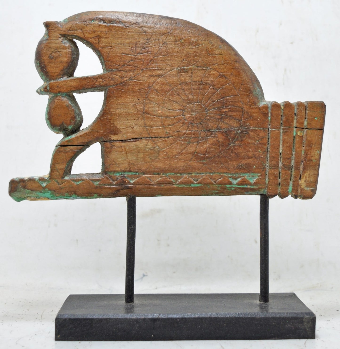 Antique Wooden Horse Head Bust Figurine Original Old Hand Carved