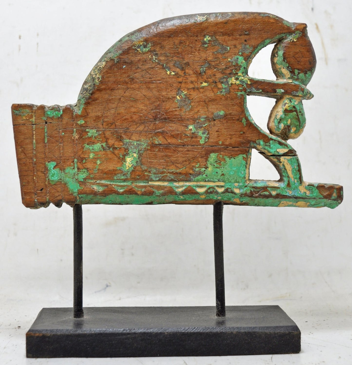 Antique Wooden Horse Head Bust Figurine Original Old Hand Carved