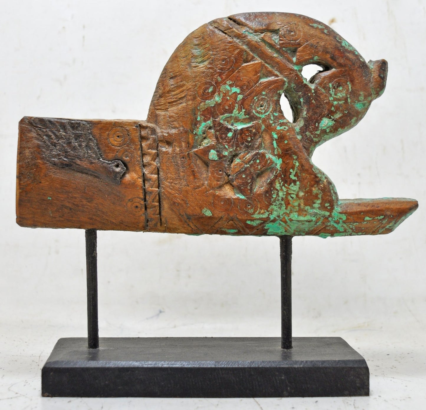 Antique Wooden Horse Head Bust Figurine Original Old Hand Carved