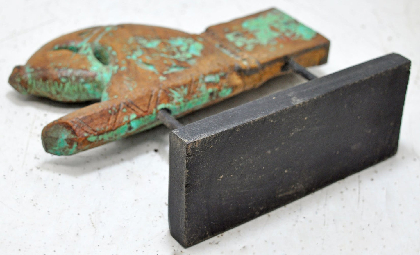 Antique Wooden Horse Head Bust Figurine Original Old Hand Carved