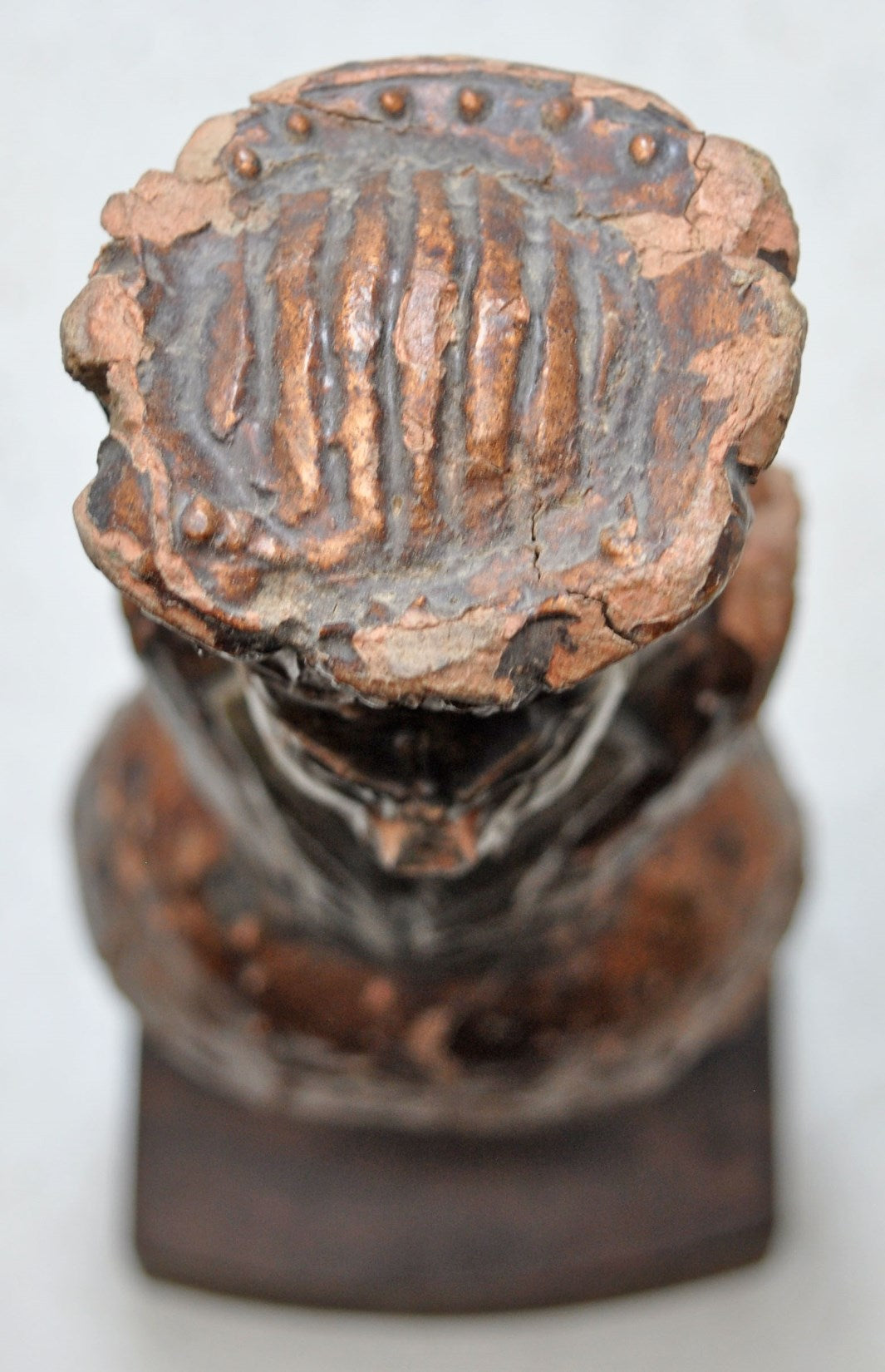 Vintage Wooden Man Figurine Original Old Hand Carved Painted