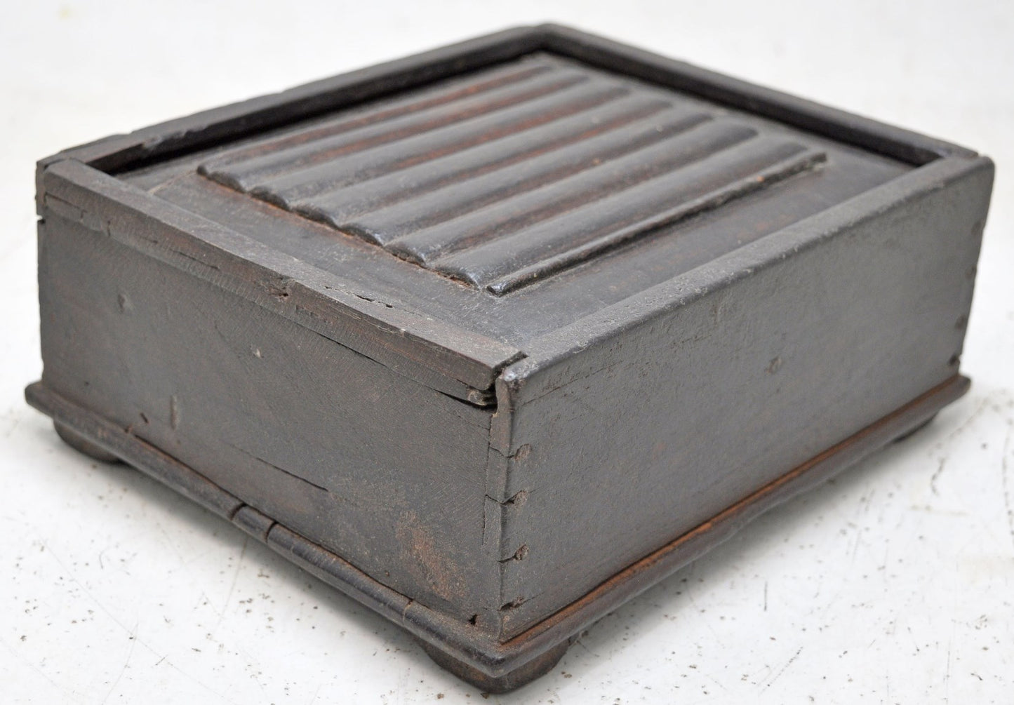 Antique Wooden Kitchenware Spice Box Original Old Hand Crafted