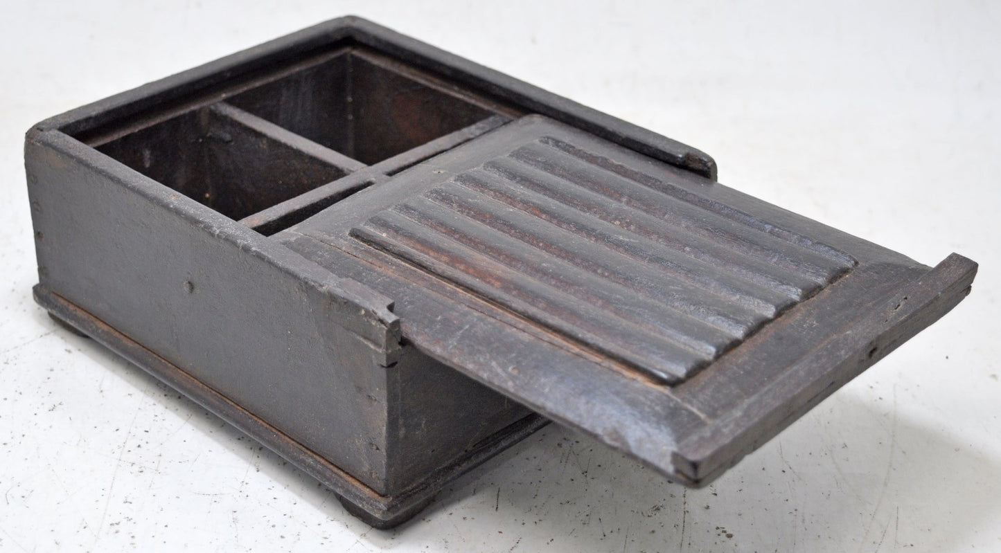 Antique Wooden Kitchenware Spice Box Original Old Hand Crafted