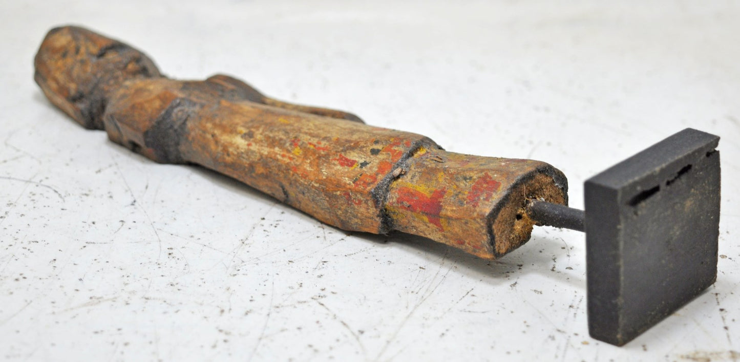 Vintage Wooden Woman Lady Figurine Original Old Hand Carved